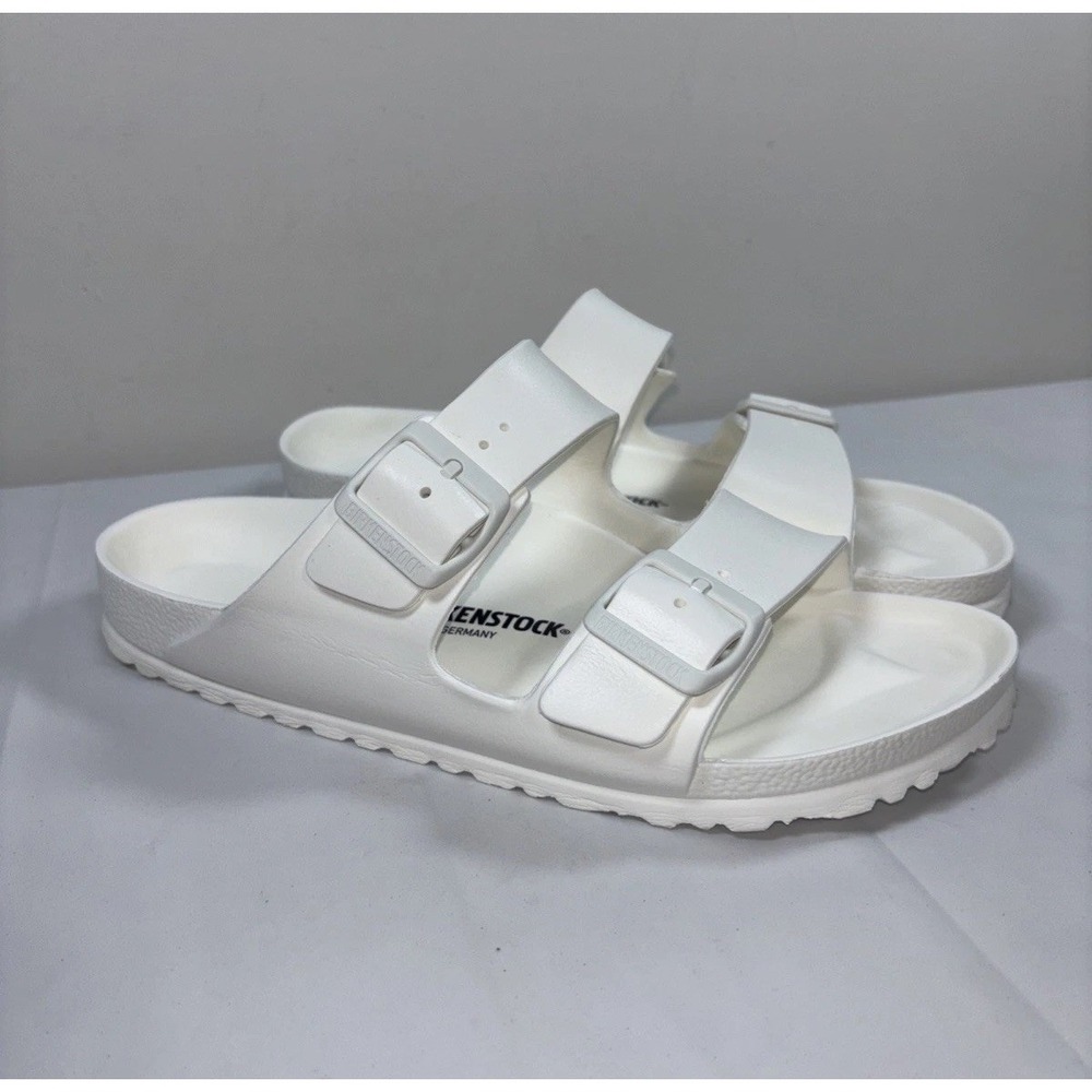 Birkenstock Arizona EVA White Waterproof Sandals Sz L9/M7 Classic Slide Slip On